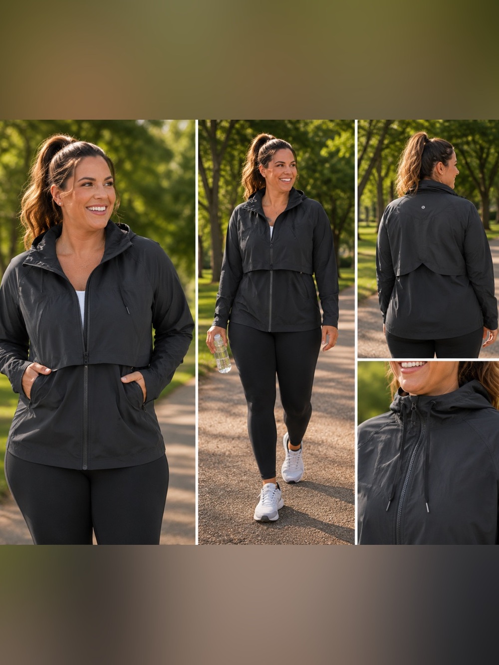 lululemon athletica Black Layered Windbreaker Blazer Jacket